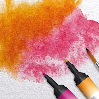 Promarker Watercolour sada akvarelových štetcových popisovačov s obojstranným hrotom – 6 ks, foliage tones