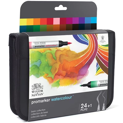 Sada obojstranných akvarelových popisovačov Promarker Watercolor - 24 ks, v puzdre na zips