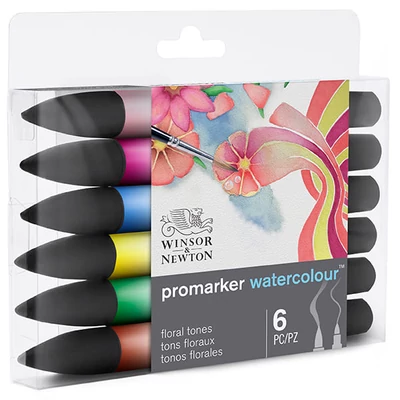 Sada obojstranných akvarelových popisovačov Promarker Watercolor- 6 ks, floral tones