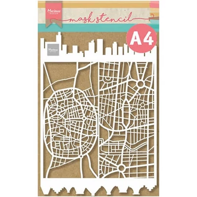 Šablóna, Marianne Design, A4 - Slimline City, mesto