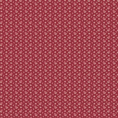 Patchworková tkanina - Makower - Wildflower Cottage 1593R Scatter crimson