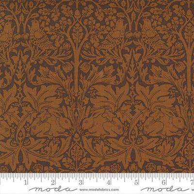 Patchworková tkanina - Moda - Barbara Brackman by Best of Morris 2021 8363-19 brown