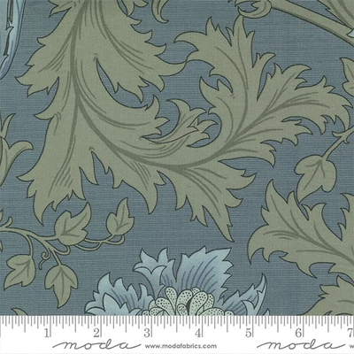 Patchworková tkanina - Moda - Barbara Brackman by Best of Morris 2021 8366-14 blue black