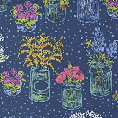 Patchworková tkanina - Moda - Wild Blossom by Robin Pickens 48734-25