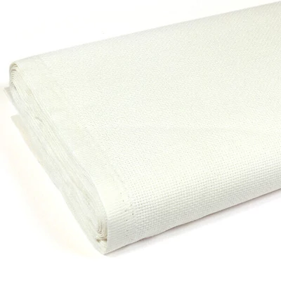 Kongré, krížikové vyšívacie plátno Aida, 14 count, šírka 130 cm - biele, 10 cm