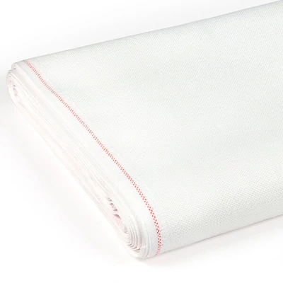 Vyšívacie plátno, Linda, 27 count, šírka 140 cm - biele, 10 cm