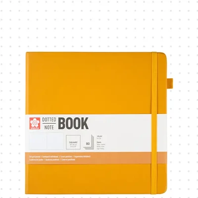 Sakura Dotted Note Book bodkovaný zápisník - 20x20 cm, japanese kerria