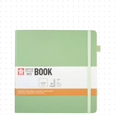 Sakura Dotted Note Book bodkovaný zápisník - 20x20 cm, pale patina