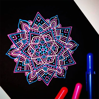 Gélové pero Sakura Gelly Roll Moonlight - 418, fluo vermillion