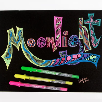 Gélové pero Sakura Gelly Roll Moonlight - 420, fluo pink