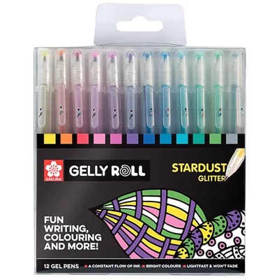 Sada gélových pier Sakura Gelly Roll Stardust - 12 ks