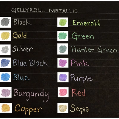 Gélové pero Sakura Gelly Roll Metallic - v rôznych farbách