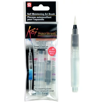 Štetec s nádržkou na vodu Sakura Koi, 4 ml - guľatý, M