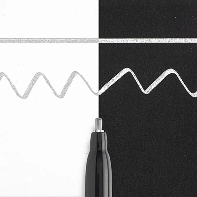 Lakový popisovač na kaligrafiu Sakura Pen-Touch Calligrapher, fine (1,8 mm) - silver