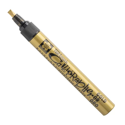 Lakový popisovač na kaligrafiu Sakura Pen-Touch Calligrapher, medium (5 mm) - gold