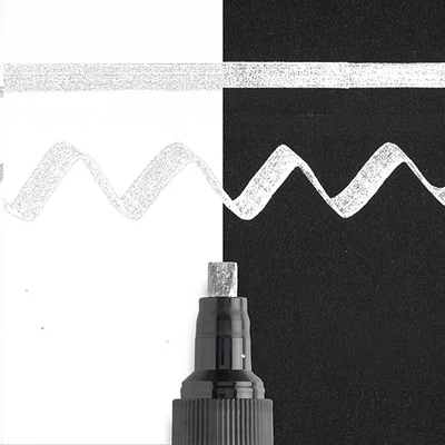 Lakový popisovač na kaligrafiu Sakura Pen-Touch Calligrapher, medium (5 mm) - silver