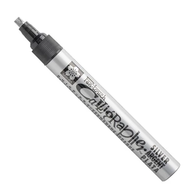 Lakový popisovač na kaligrafiu Sakura Pen-Touch Calligrapher, medium (5 mm) - silver
