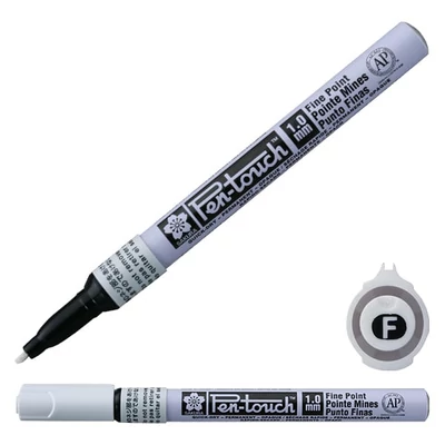 Lakový popisovač Sakura Pen-Touch, fine (1 mm) - white