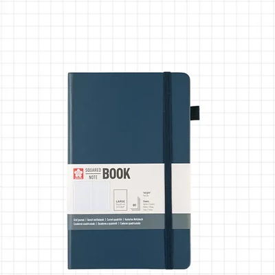 Sakura Squared Note Book štvorcový zápisník - 13x21 cm, deep indigo