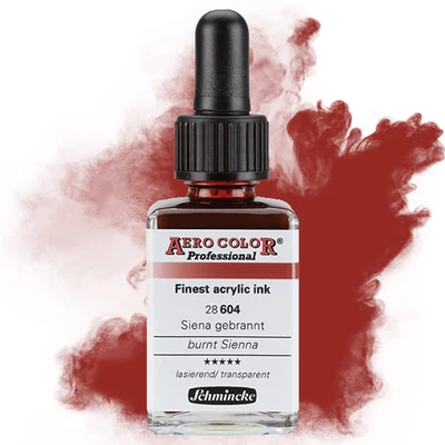 Farba do retušovacieho pištoľa Schmincke AERO COLOR Professional, 28 ml - 604, burnt sienna
