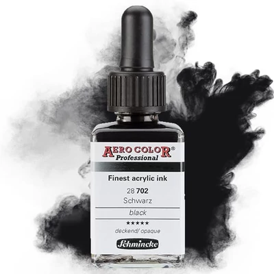 Farba do retušovacieho pištoľa Schmincke AERO COLOR Professional, 28 ml - 702, black