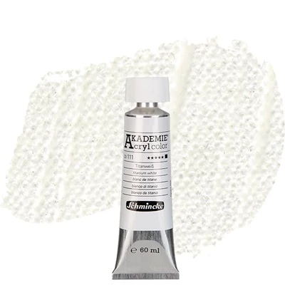 Akrylová farba Schmincke Akademie, 60 ml - 111, titanium white