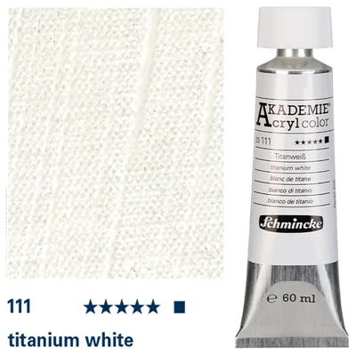 Akrylová farba Schmincke Akademie, 60 ml - 111, titanium white