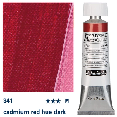 Akrylová farba Schmincke Akademie, 60 ml - 341, kcadmium red hue dark