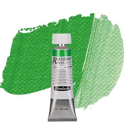 Akrylová farba Schmincke Akademie, 60 ml - 554, permanent green