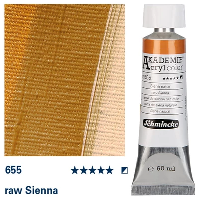 Akrylová farba Schmincke Akademie, 60 ml - 655, raw sienna
