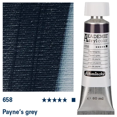 Akrylová farba Schmincke Akademie, 60 ml - 658, Payne's grey