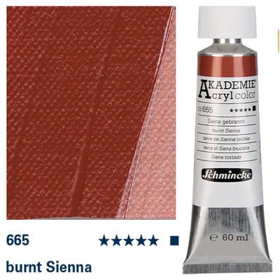 Akrylová farba Schmincke Akademie, 60 ml - 665, burnt sienna