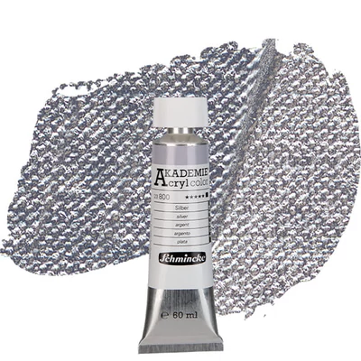 Akrylová farba Schmincke Akademie, 60 ml - 800, silver