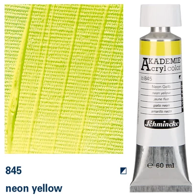 Akrylová farba Schmincke Akademie, 60 ml - 845, neon yellow