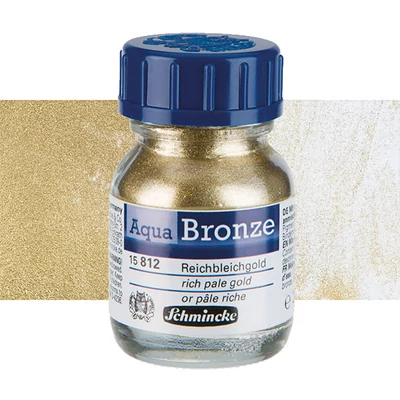 Prášok s metalickým efektom Schmincke Aqua Bronze, 20 ml - 812, rich pale gold