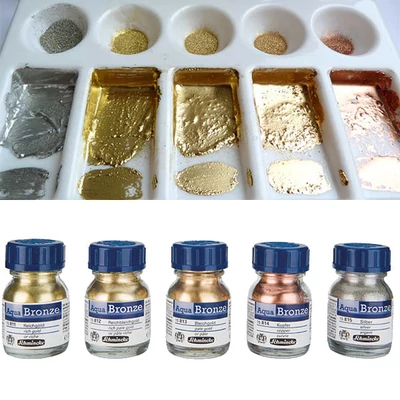 Prášok s metalickým efektom Schmincke Aqua Bronze, 20 ml - v rôznych farbách