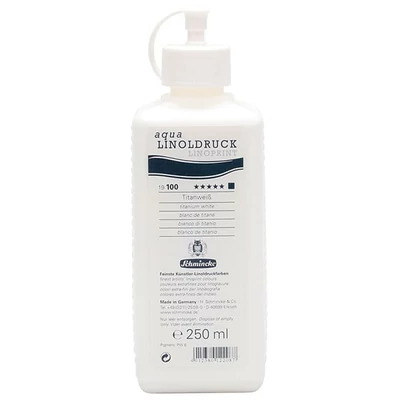 Farba na linoryt Schmincke Aqua Linoprint, 250 ml - 100, titanium white