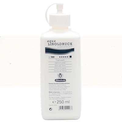 Farba na linoryt Schmincke Aqua Linoprint, 250 ml - 100, titanium white