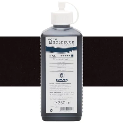 Farba na linoryt Schmincke Aqua Linoprint, 250 ml - 735, ivory black