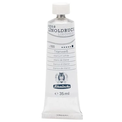Farba na linoryt Schmincke Aqua Linoprint, 35 ml - 100, titanium white