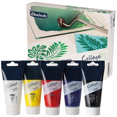 Sada farieb na linoryt Schmincke College Linol, 5x75 ml