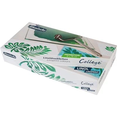 Sada farieb na linoryt Schmincke College Linol, 8x75 ml