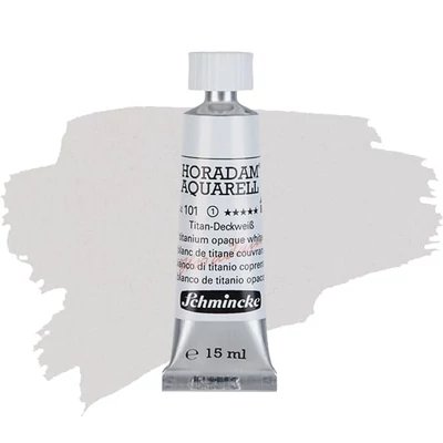 Akvarelová farba v tube Schmincke Horadam, 15 ml - 101, titanium opaque white