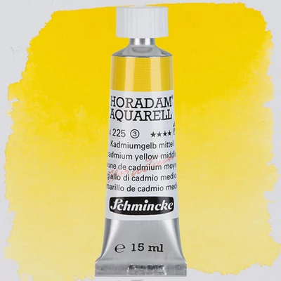 Akvarelová farba v tube Schmincke Horadam, 15 ml - 225, cadmium yellow middle