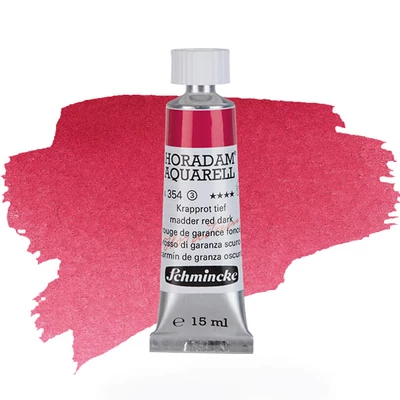 Akvarelová farba v tube Schmincke Horadam, 15 ml - 354, madder red dark