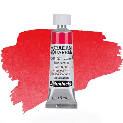 Akvarelová farba v tube Schmincke Horadam, 15 ml - 363, scarlet red