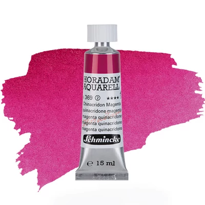 Akvarelová farba v tube Schmincke Horadam, 15 ml - 369,  quinacridone magenta
