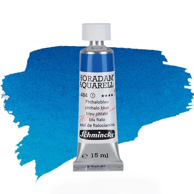 Akvarelová farba v tube Schmincke Horadam, 15 ml - 484, phthalo blue