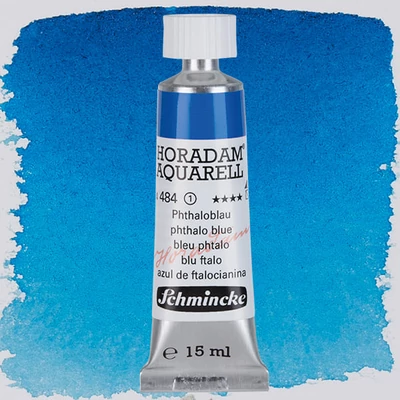 Akvarelová farba v tube Schmincke Horadam, 15 ml - 484, phthalo blue