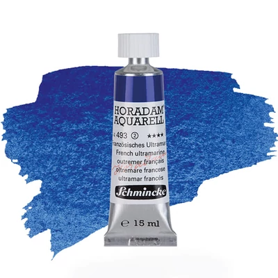 Akvarelová farba v tube Schmincke Horadam, 15 ml - 493, french ultramarine, granulačná